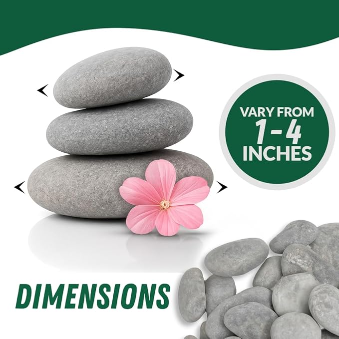 PGN 20 Large River Rocks for Painting - Stimulate Your Children’s Creativity with Our Painting Rocks for Kids - Flat and Smooth - Fun & Engaging Rock Painting with The Family - 2-4 Inches