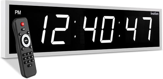 Ivation Oversized 24" Large Digital LED Clock | Big Digital Clock