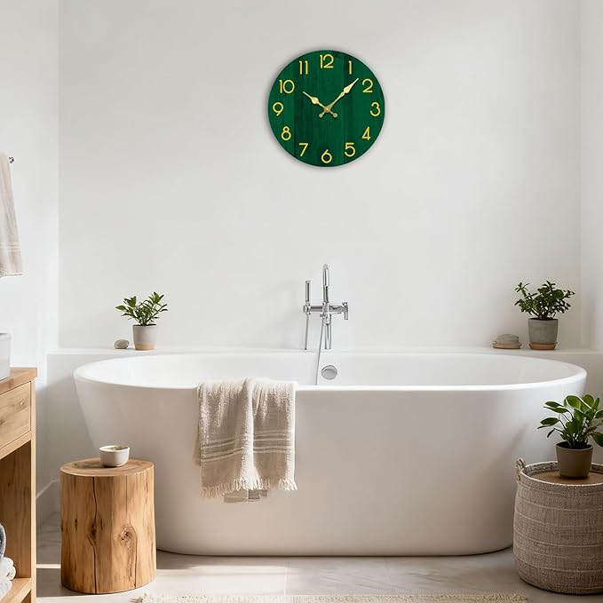 Wall Clock, Modern Wall Clocks Battery Operated, Silent Non Ticking Clock