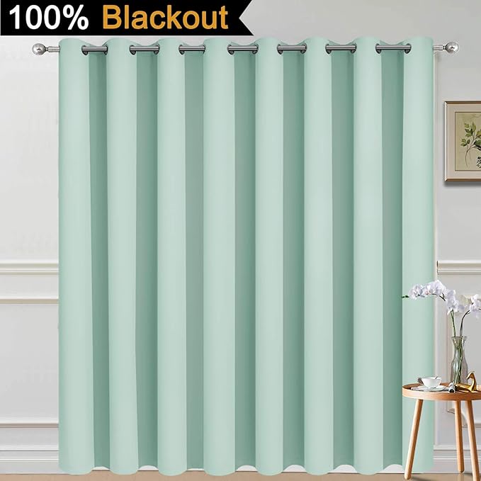 Yakamok Extra Wide 100% Blackout Full Shading Curtains