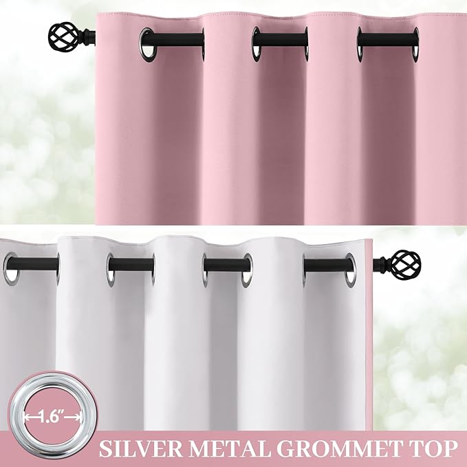 Yakamok 100% Blackout Curtain Panels 63 inches Cold and Light Blocking Drapes