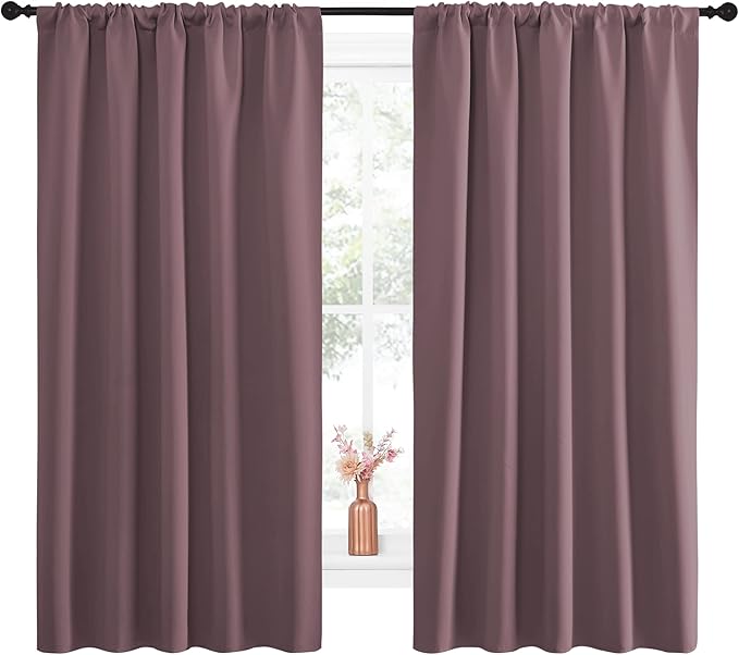 NICETOWN Blackout Curtains for Living Curtains, Room Darkening Curtains &