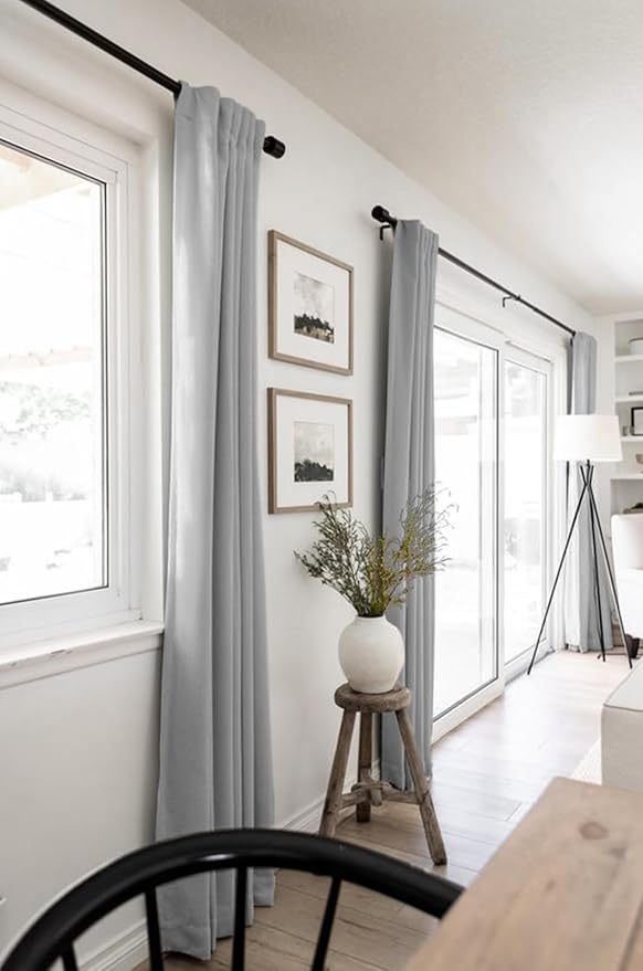 100% Blackout Shield Linen Blackout Curtains