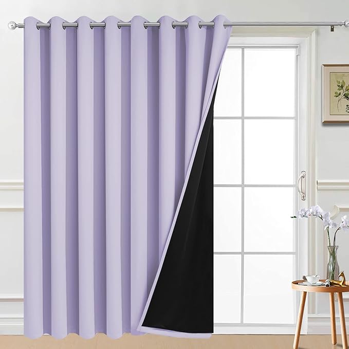 Yakamok 100% Blackout Thermal Insulated Grommet Curtains, Noise Reducing