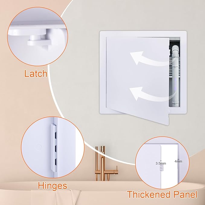 Suteck Plastic Access Panel for Drywall Ceiling 16 x 16 Inch Reinforced