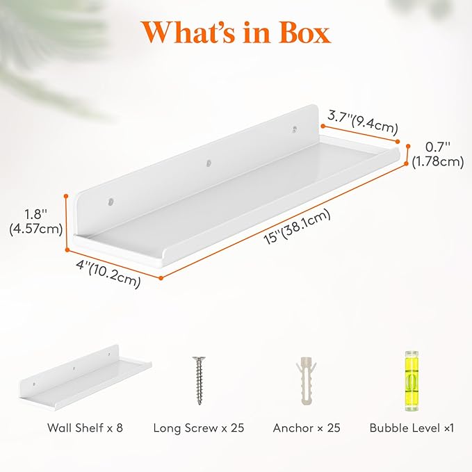 Lifewit Floating Shelves for Bathroom, Acrylic Wall Organizer for Perfume