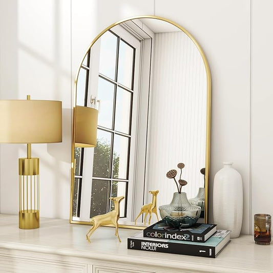 VooBang Arched Wall Mirror, 24 x 36 inch Arch Bathroom Mirror, Wall Mounted