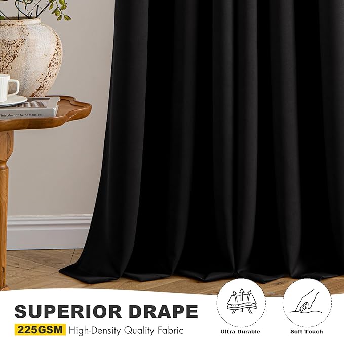 MIULEE Blackout Curtains for Bedroom Living Room 2 Panels, Thermal Insulated