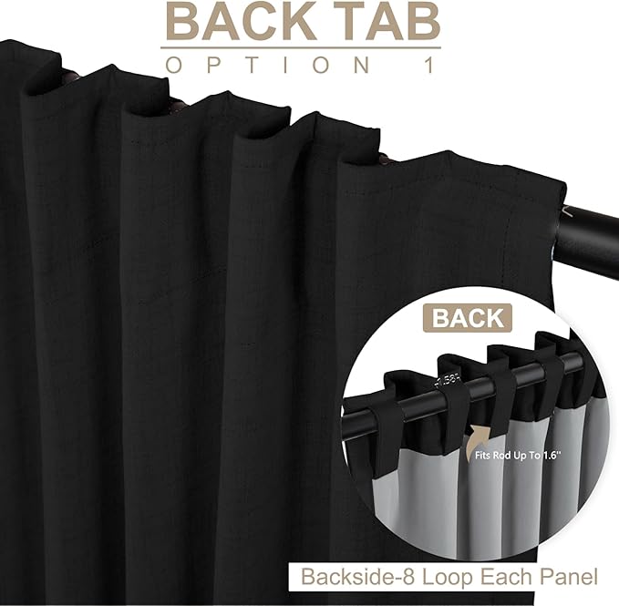 100% Blackout Shield Linen Blackout Curtains