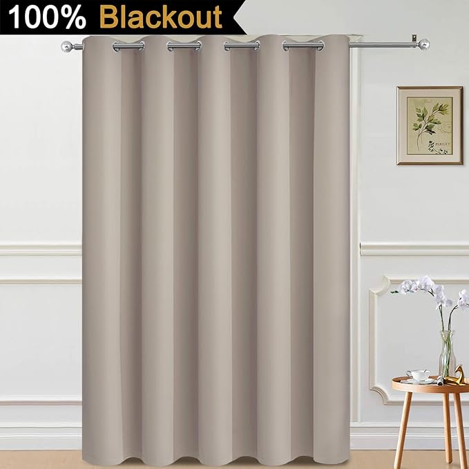 Yakamok 100% Blackout Lined Panels, Thermal Insulated Blackout Curtains