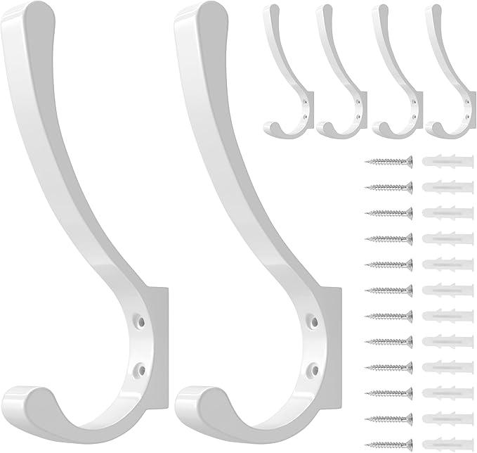 saffruff Wall Mount Coat Hooks, Heavy Duty Metal Hooks