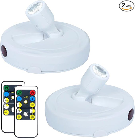 HAMVIDNE Wireless LED Spotlight, Battery Operated Picture Lights, Indoor Uplight