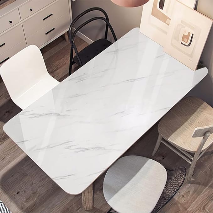 Glossy Marble Paper Granite Gray/White Wallpaper Peel and Stick Wallpaper Self