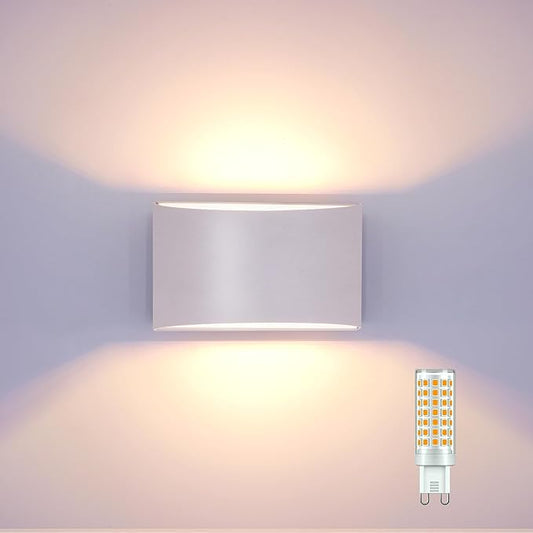 KICAAO Modern LED Wall Sconce, Warm White 3000K, Hardwired Indoor Wall Lights