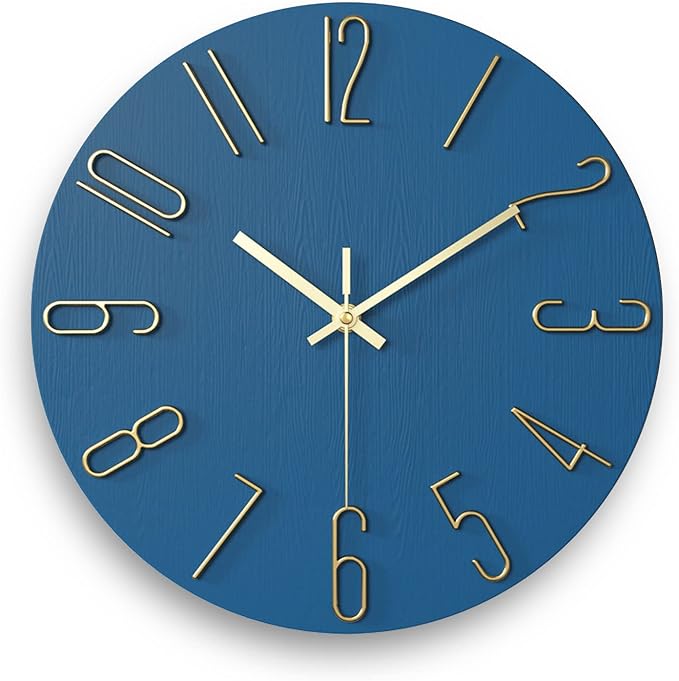 wall Clock, Silent Clock, wall Clocks Battery Operated， 12 inch Modern wall