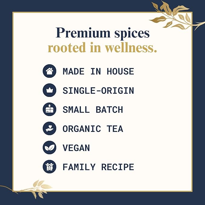 The Chai Box Loose Leaf Ginger Fennel Tea - Vegan & Gluten Free | Caffeinated Black Tea made with Candied Ginger, Cardamom & Fennel (Pack of 1) 2.5 oz | Makes 25 Cups | Small Batch Loose Leaf Tea with Whole, Premium Spices