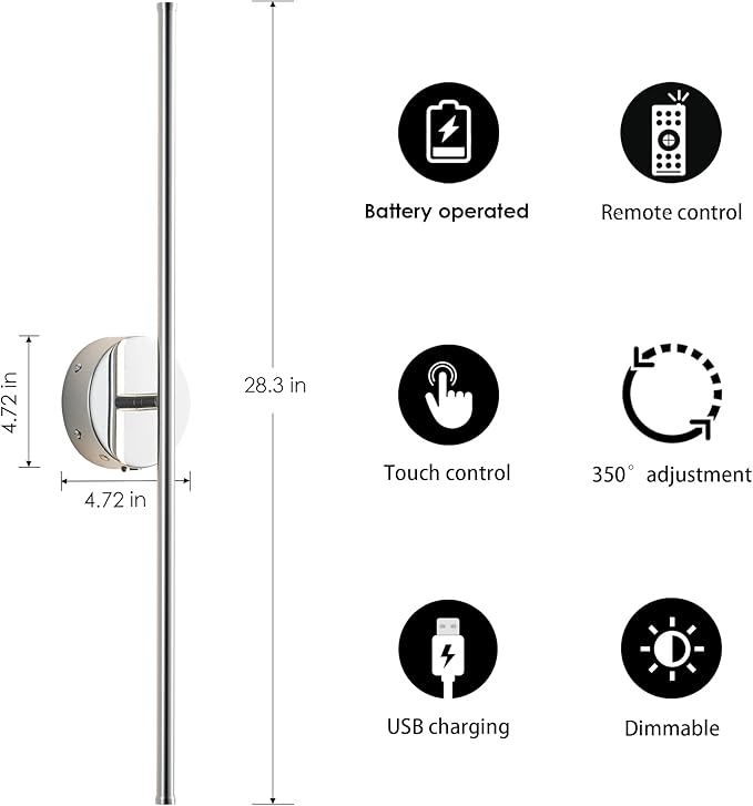 KARTOOSH Battery Operated Wall Sconces