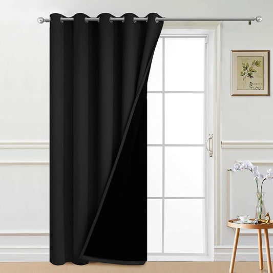Yakamok 100% Blackout Lined Panels, Thermal Insulated Blackout Curtains