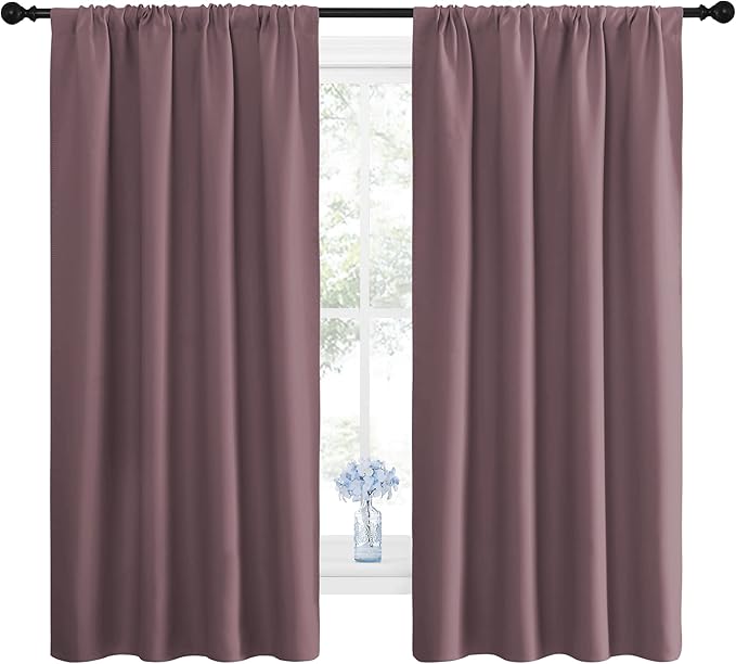 NICETOWN Blackout Curtains for Living Room, Darkening Window Curtain Panels