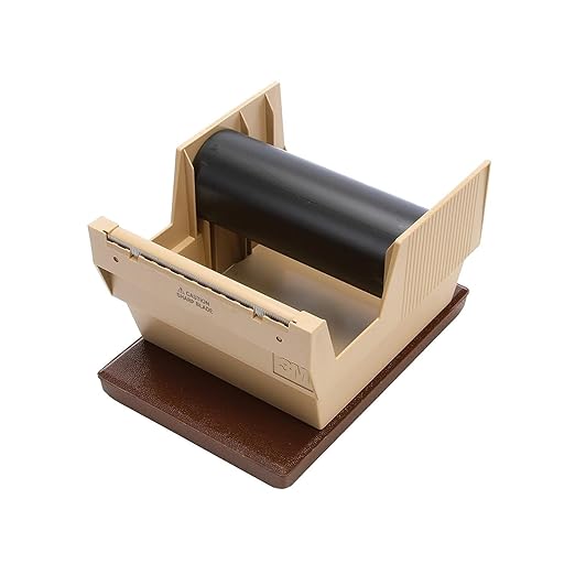 3M Scotch Mainline Dispenser P56W with Pull-n-Cut One-Hand Design, Weighted Base, Rubber Pads, 6 in, 1/case,Tan