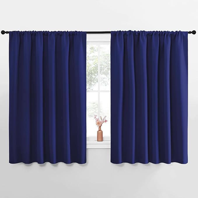 NICETOWN Blackout Curtains for Bedroom, 1 Pair, 70 by 63-inch, Window Treatment