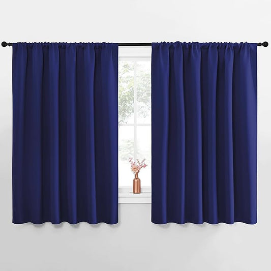 NICETOWN Blackout Curtains for Bedroom, 1 Pair, 70 by 63-inch, Window Treatment