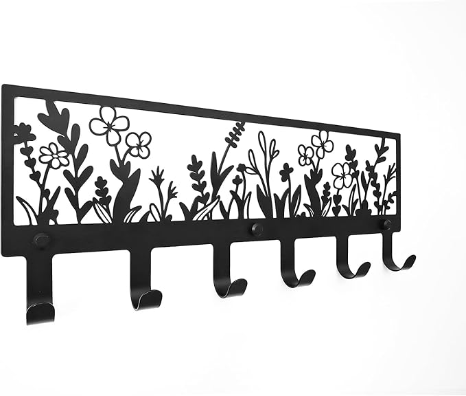 Floral Wall Mounted Coat Rack