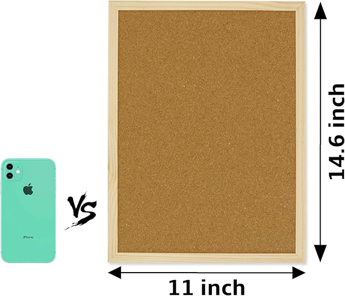 OWLKELA Cork Board 14.6"X 11", Notice Pin Board, Memo Board, Vision Board