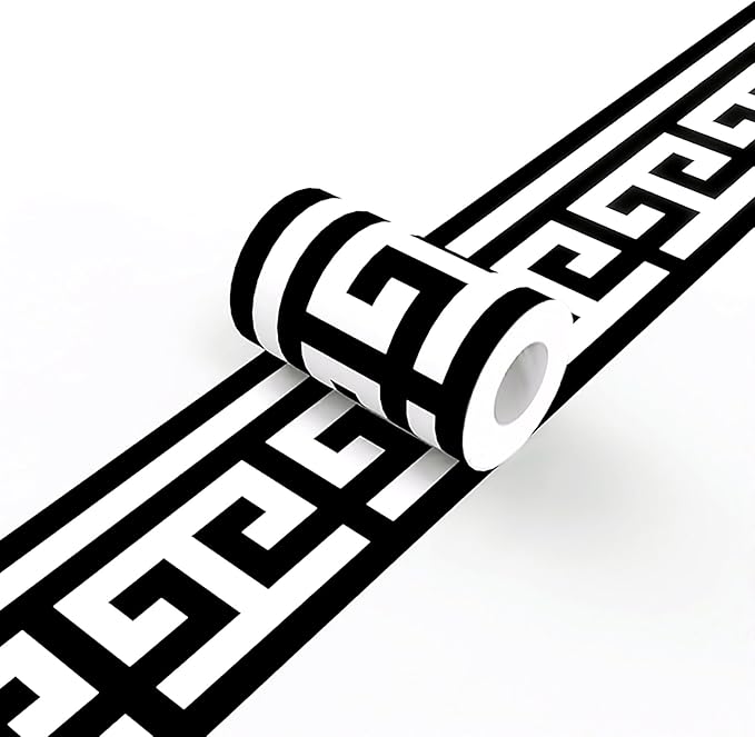 Black and White Wallpaper Border Trim Peel and Stick Boarders Self Adhesive
