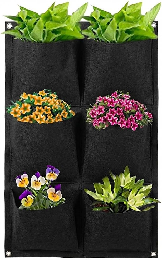 WFIST Vertical Hanging Planter Bag, Breathable Felt Wall Garden Planter