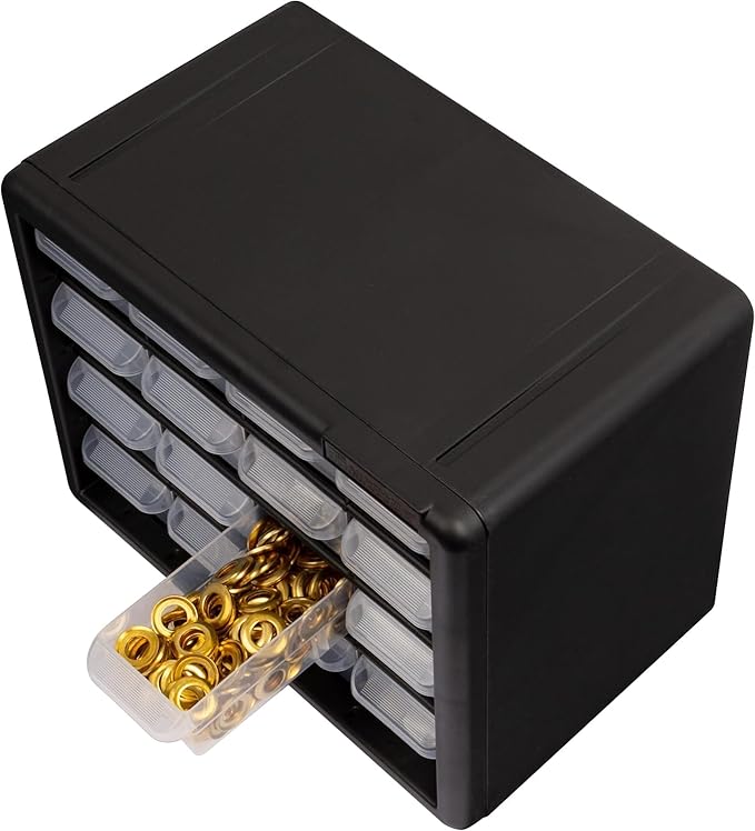 Akro-Mils 16-Drawer Plastic Storage Cabinet | 10-1/2 x 6-1/2 x 8-1/2 Inch |