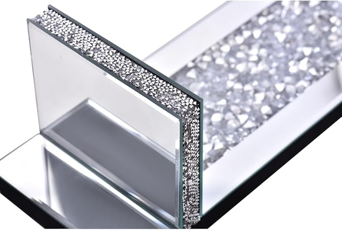 Aeveco Crystal Crush Diamond Mirrored Candle Sconces, Wall Decorations