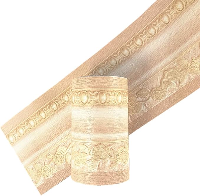 3D Wood Grain Self Adhesive Peel and Stick Waterproof Wall Border Easy to Apply