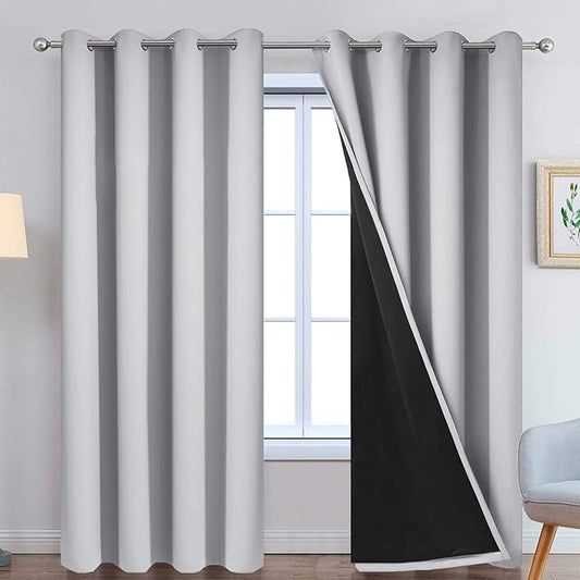 Yakamok 84 Inch Long 100% Blackout Curtains