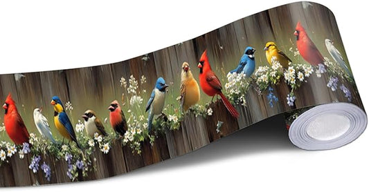 IVN Wallpaper Border Peel and Stick Wall Bird Decorative Wall Trim Self