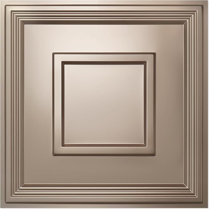 STICKGOO Glue Up Ceiling Tiles, 24x24 Inch PVC Decorative Drop Ceiling Tile