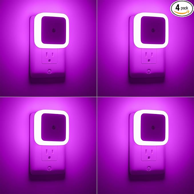 Sujeet Night Light, Night Lights Plug into Wall 4-Pack, Dusk to Dawn Night Lamp