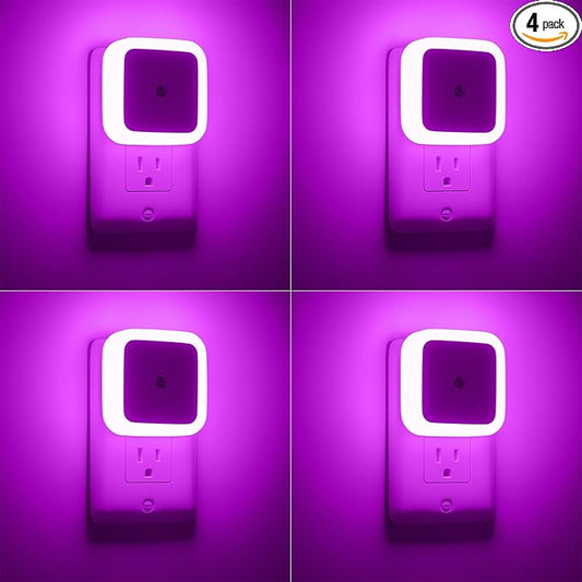 Sujeet Night Light, Night Lights Plug into Wall 4-Pack, Dusk to Dawn Night Lamp