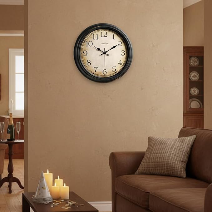 Crosstime 16 Inch Large Vintage Wall Clock