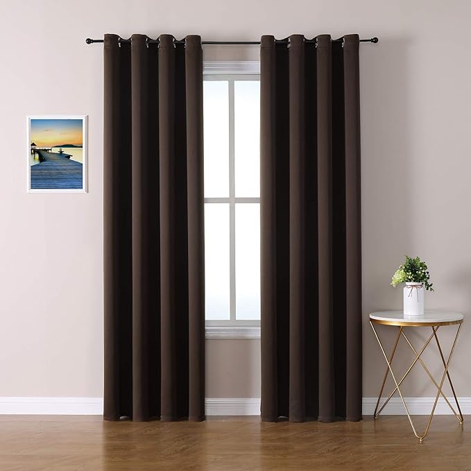 ChrisDowa Blackout Curtains 102 Inches Long 2 Panels Set