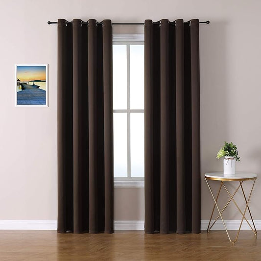 ChrisDowa Blackout Curtains 102 Inches Long 2 Panels Set