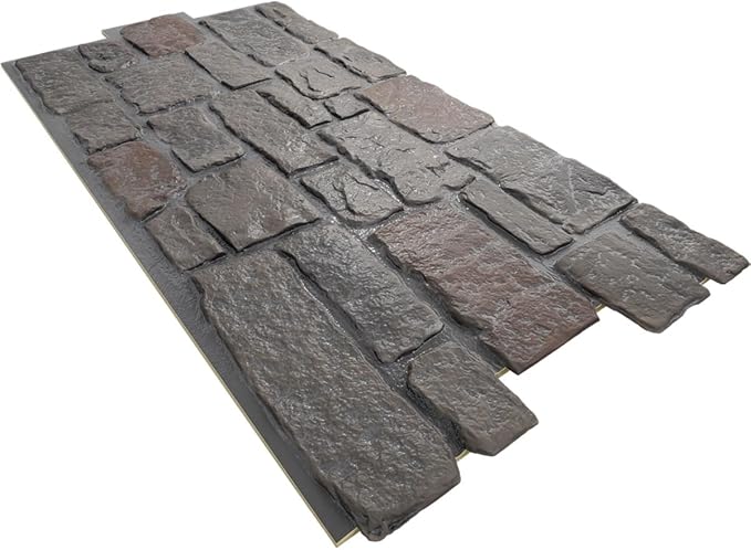 EverStone Cobblestone Faux Stone Panel, Earth Color