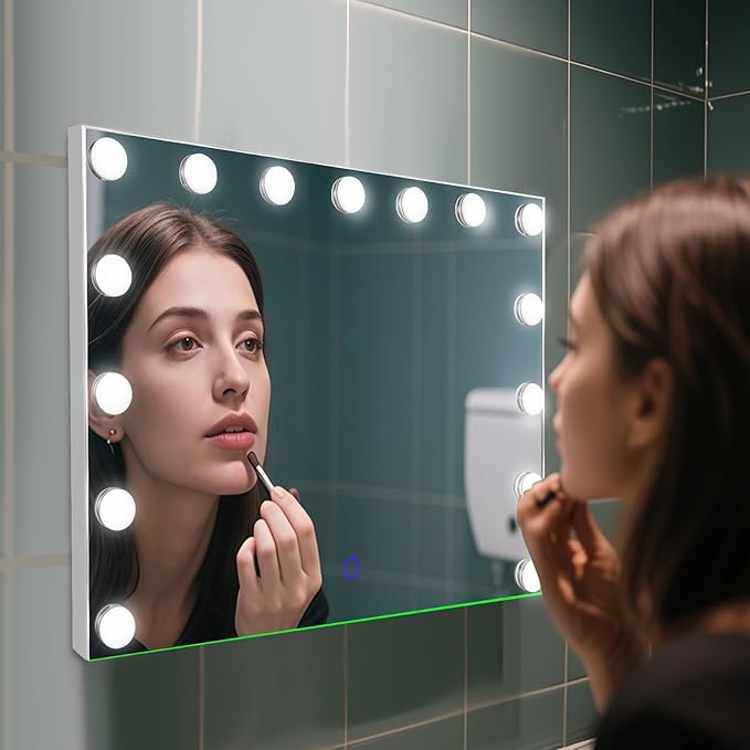 Hollywood Vanity Mirror with Lights, 15 Led Bulbs, 3 Lighting Modes