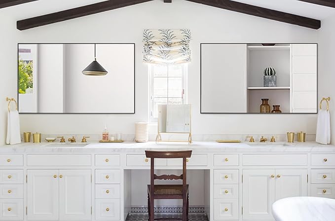 Modern Simple Black Frame 40x24Inch Mirror