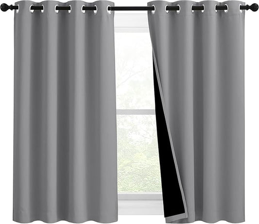 NICETOWN Noise and Lights Block Out Curtains, Thermal Insulated 100% Blackout