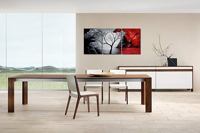 Wieco Art Extra Large The Cloud Tree Modern Gallery Wrapped Giclee Canvas Print