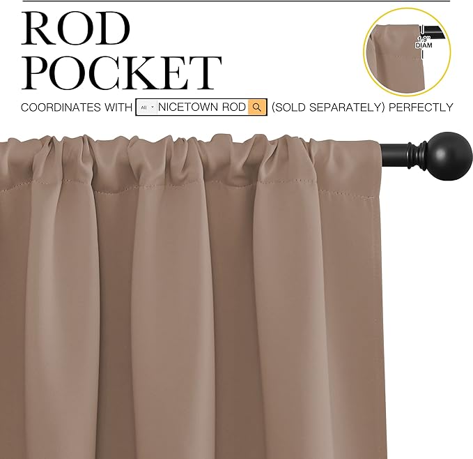 NICETOWN Kids Blackout Curtain Panels