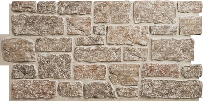EverStone Cobblestone Faux Stone Panel, Flintstone Color