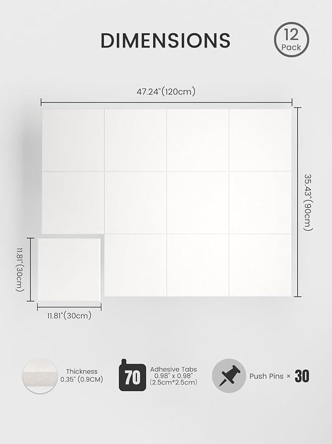 Bumusty Large Cork Board 48" x 36" Alternative