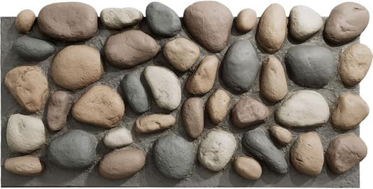 EverStone River Rock Faux Rock Panel, Pebble Mix Color